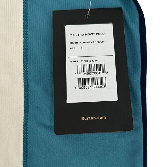 NEW Burton Men's Retro Midweight Baselayer Polo Long Sleeve Almond Milk Small - Picture 10 of 16